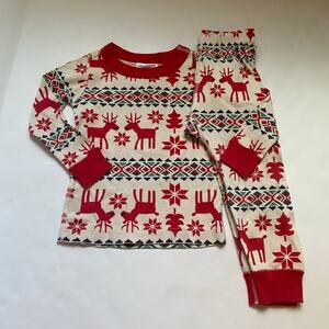 Hanna Andersson Christmas Reindeer Fair isle Long Sleeve Pajamas